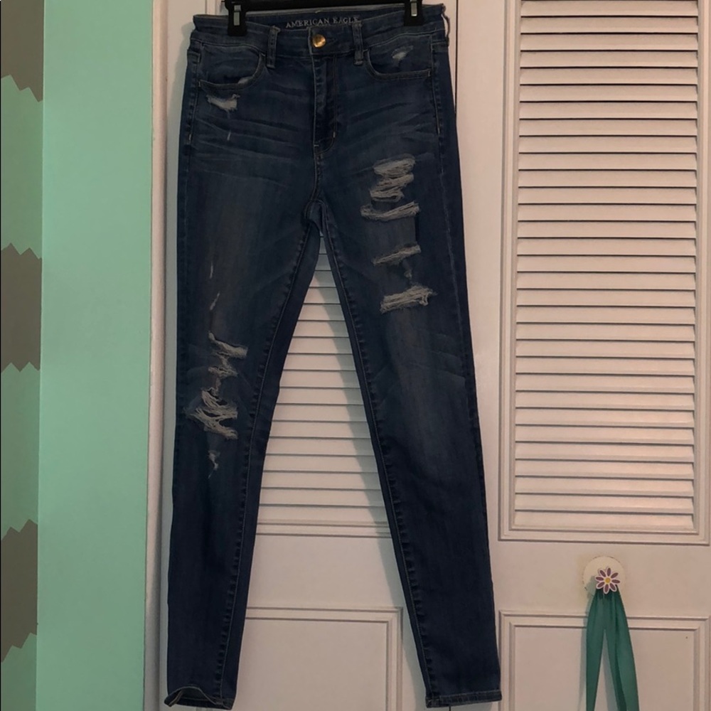 AE Hi-rise Ripped Skinny Jeans